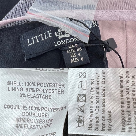 Little Mistress Black Sleeveless Embroidered Illusion Formal Gown Dress Sz 4 NWT - Picture 11 of 16